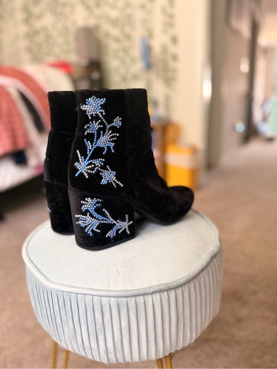Kenneth Cole Shoes - Custom Bedazzled Black Velvet Kenneth Cole Boots
